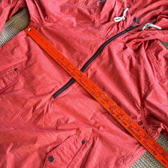 Toad&Co Totem Anorak pullover wind hoodie Jacket rhubarb dark salmon size XS S - Picture 5 of 13